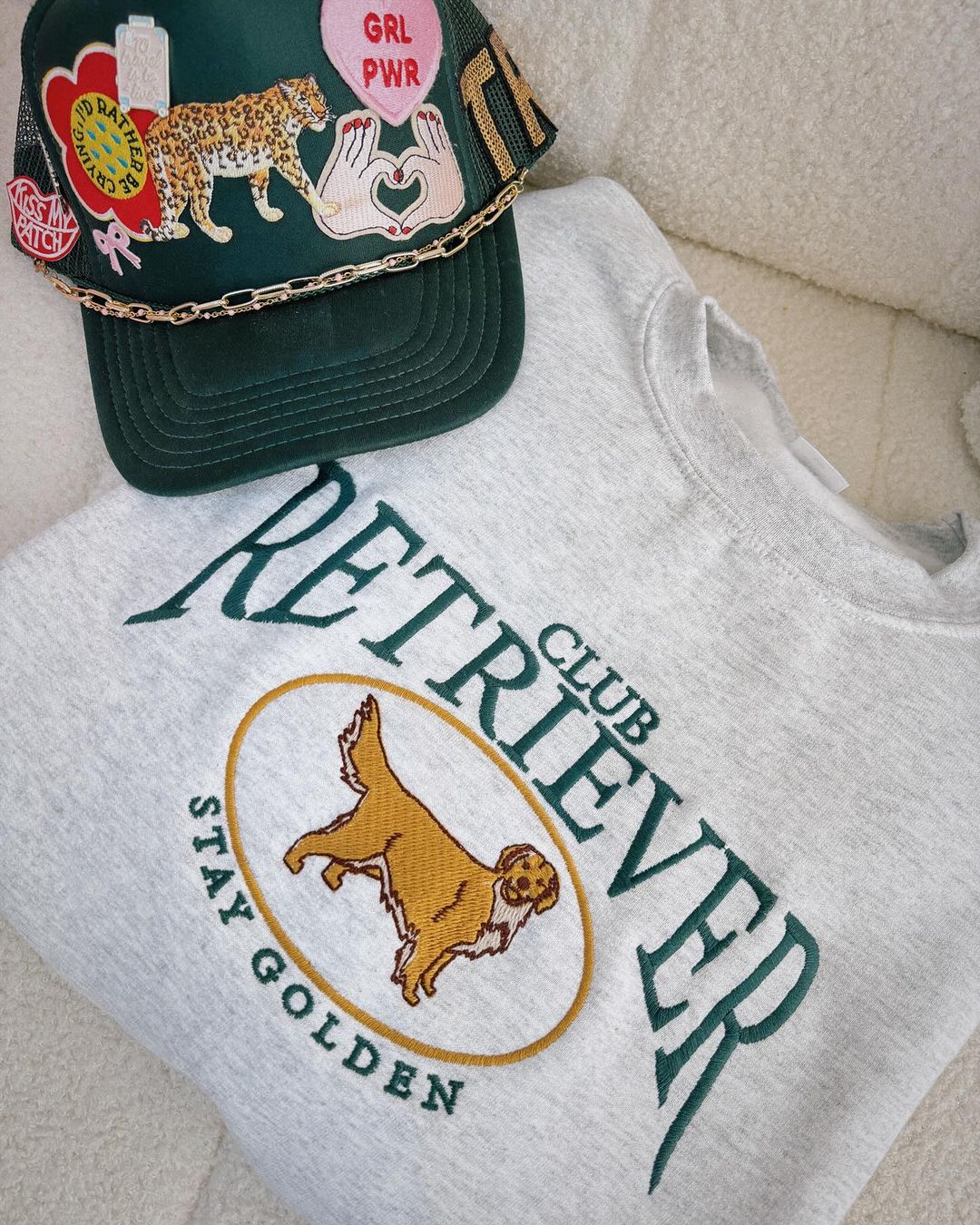 Embroidered Retriever Club Sweatshirt - Styled by Ashley Brooke