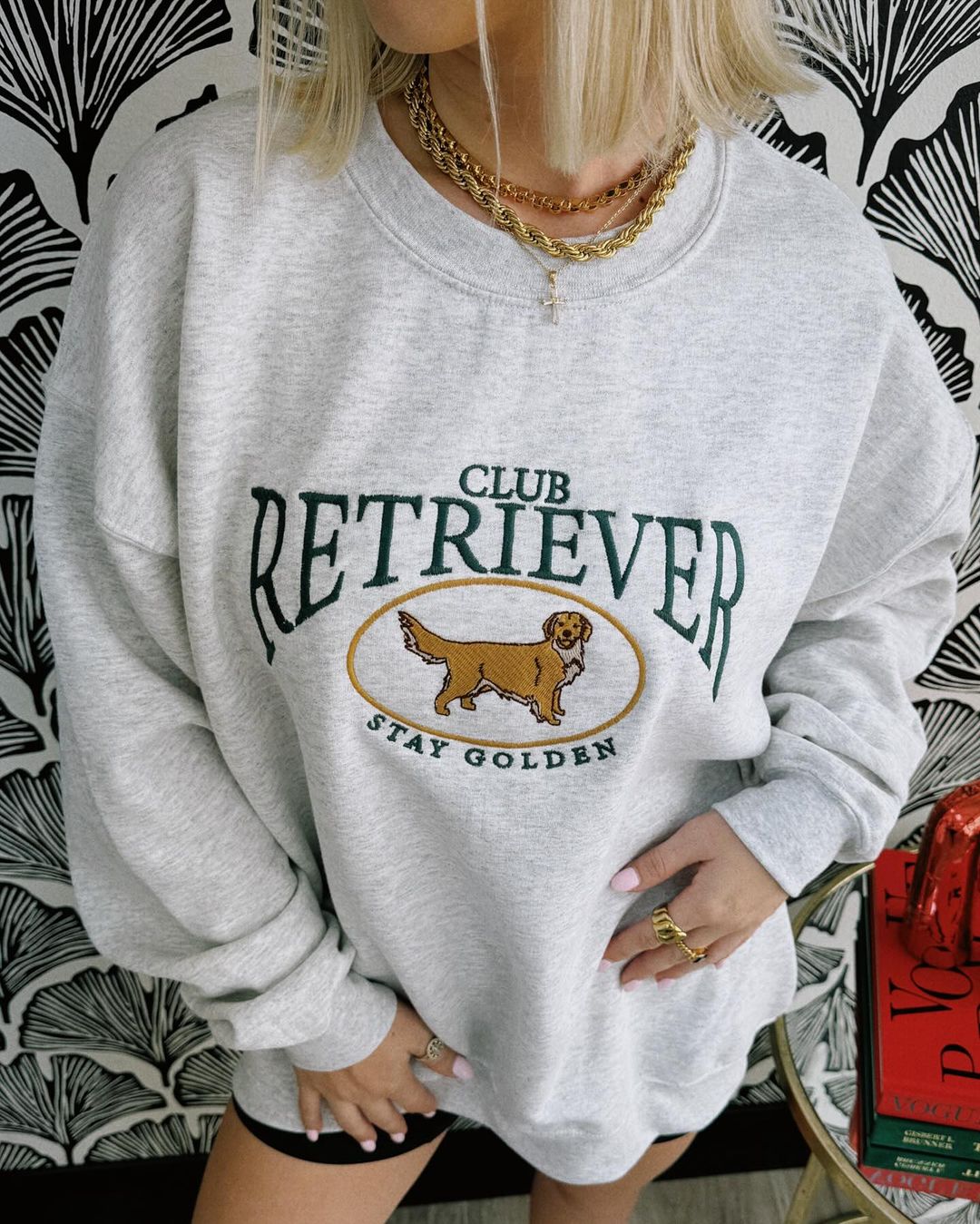 Embroidered Retriever Club Sweatshirt - Styled by Ashley Brooke