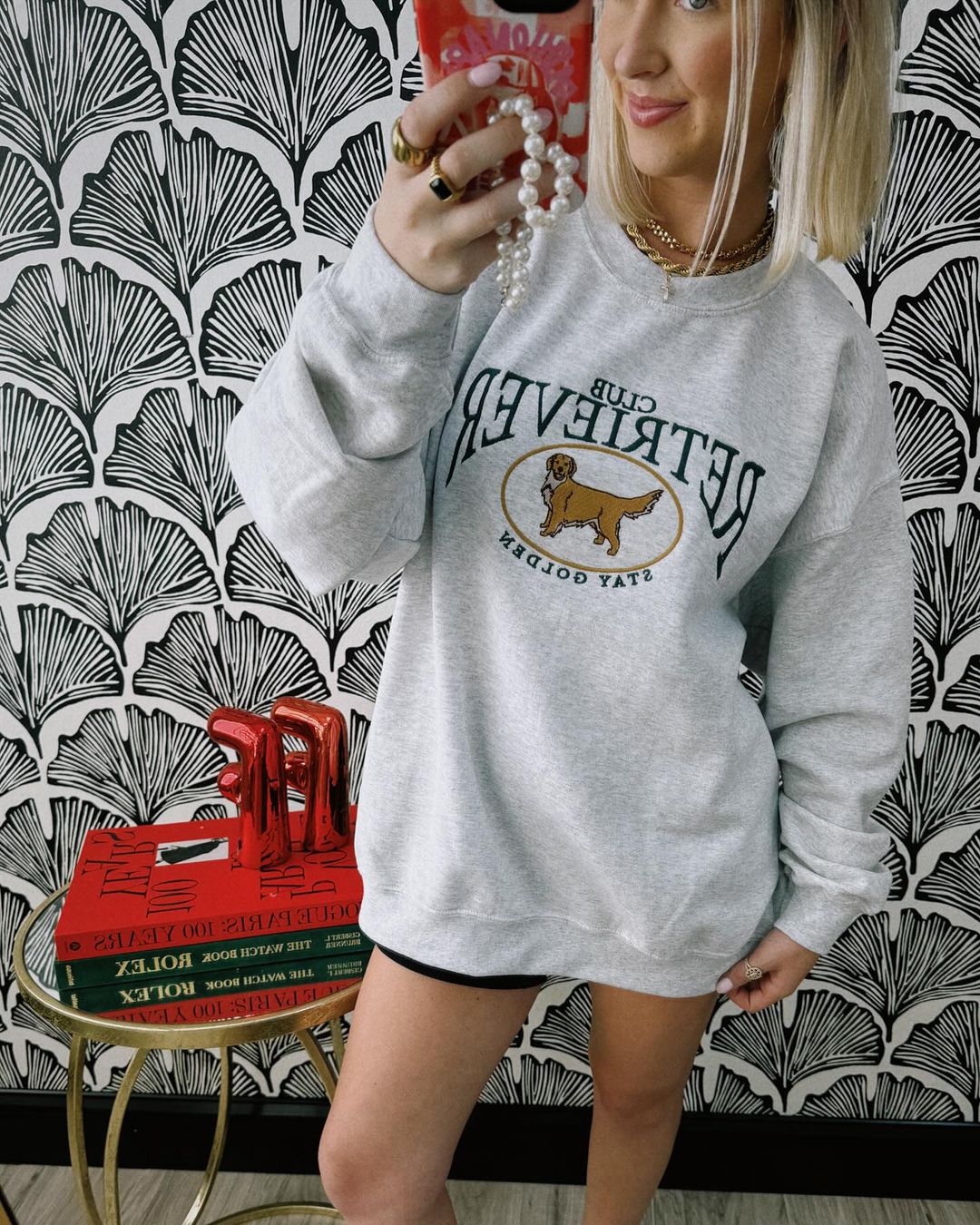 Newfall Embroidered Retriever Club Sweatshirt S M