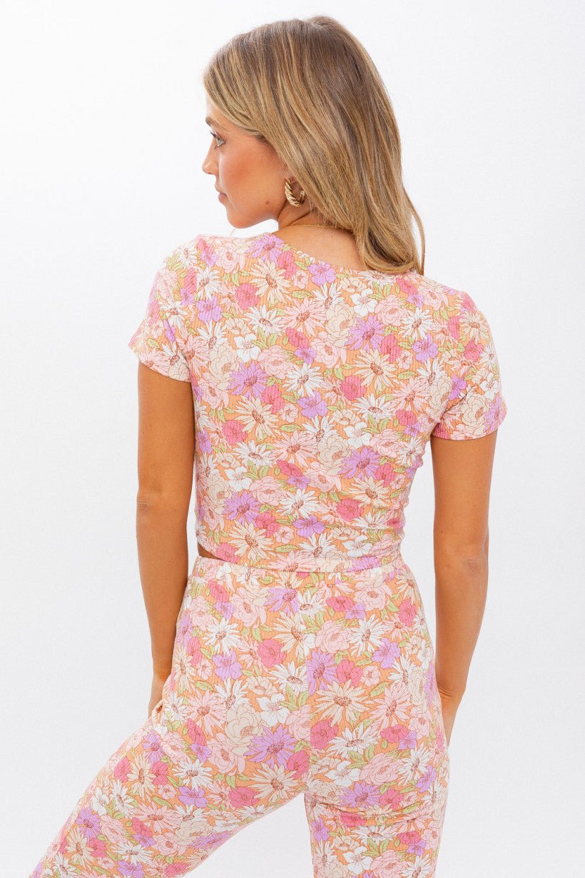 Floral Print Ruched Top - Styled by Ashley Brooke