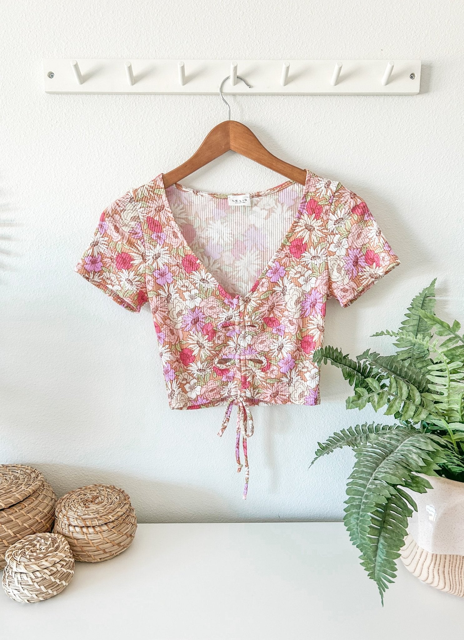 Floral Print Ruched Top - Styled by Ashley Brooke