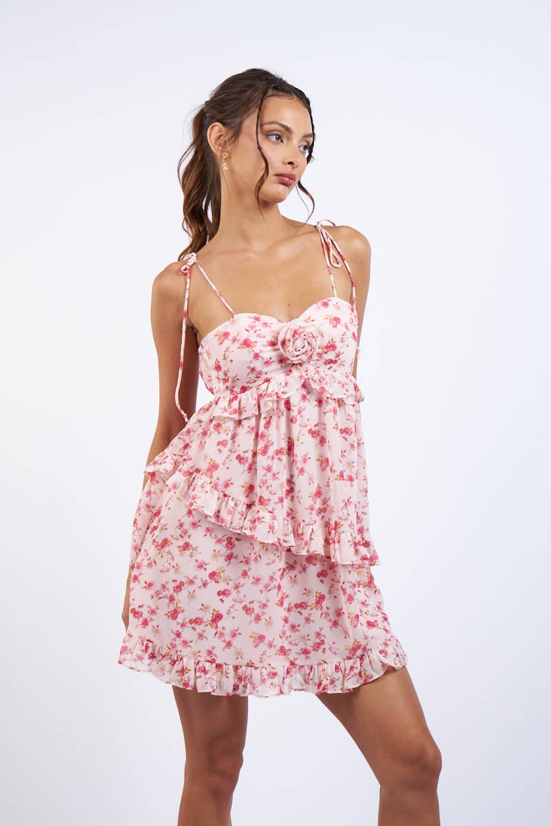 Floral Sweetheart Mini Dress - Styled by Ashley Brooke