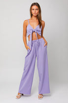 High - Waist Lavender Trousers - Styled by Ashley Brooke