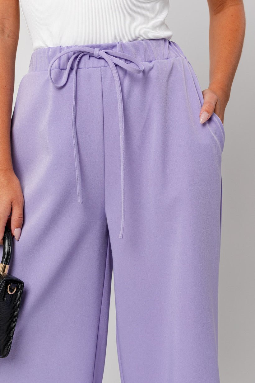 High - Waist Lavender Trousers - Styled by Ashley Brooke