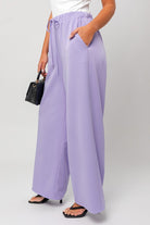 High - Waist Lavender Trousers - Styled by Ashley Brooke