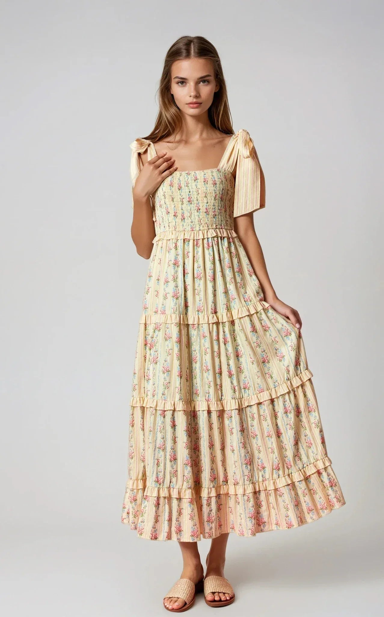 jacquard floral tube fit and flare mini dress Jacquard Floral Mini Dress main image 1