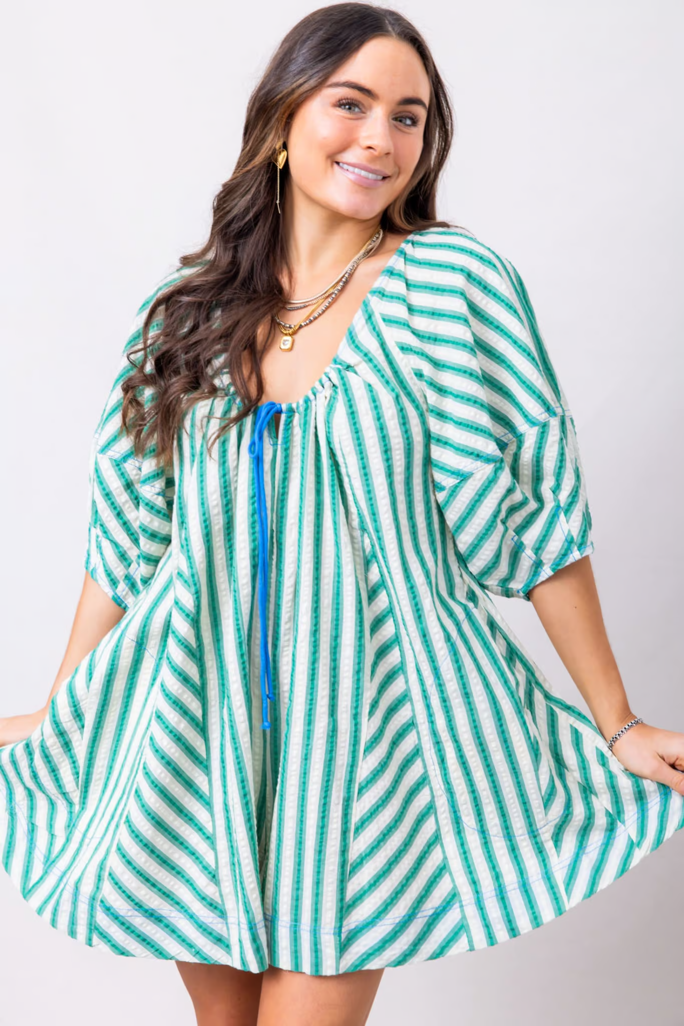 Bop Around Playsuit Romper in Green - Styled by Ashley Brooke