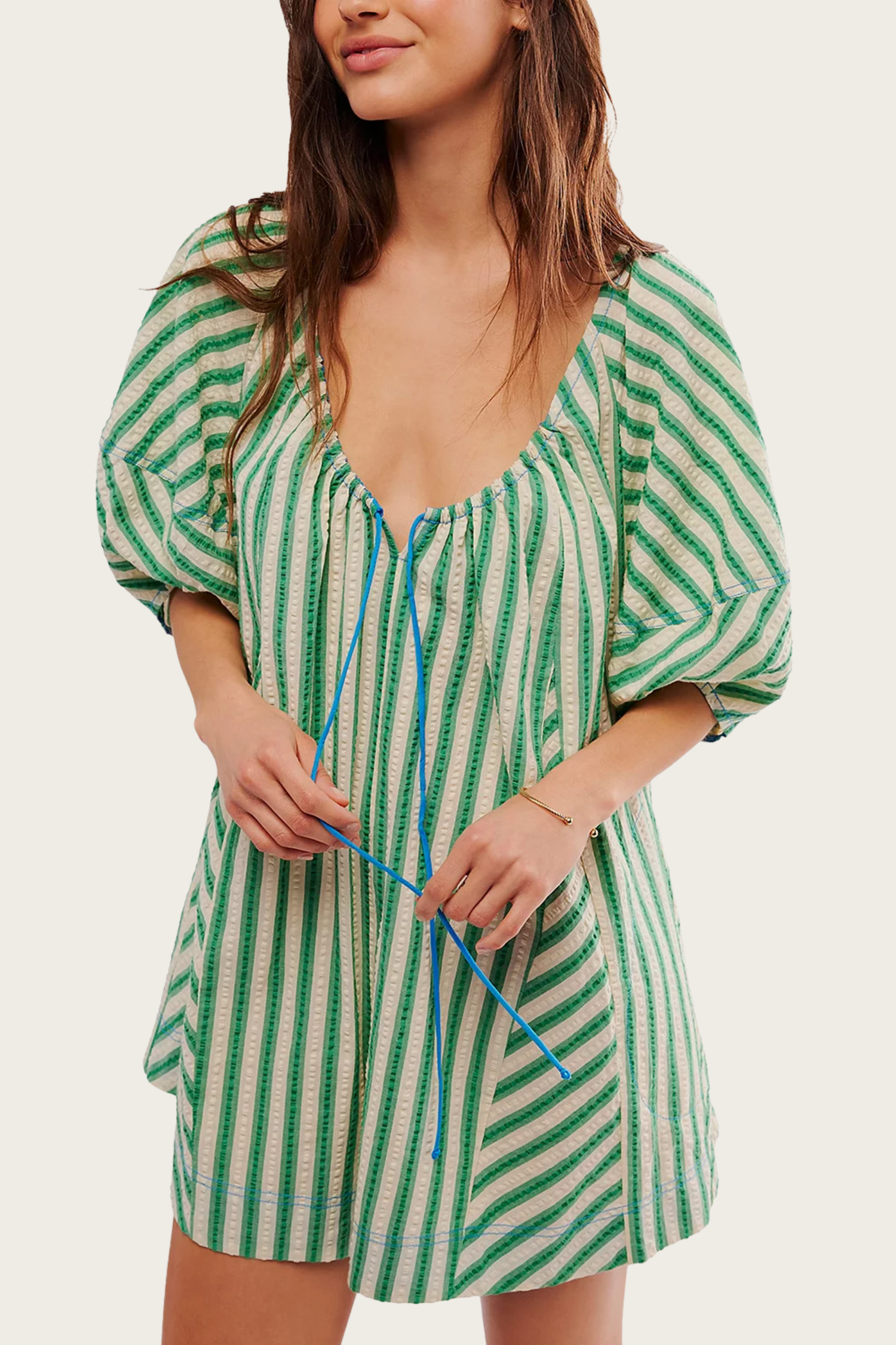 Bop Around Playsuit Romper in Green - Styled by Ashley Brooke