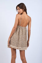 Lace Trim Layered Leopard Mini Dress - Styled by Ashley Brooke