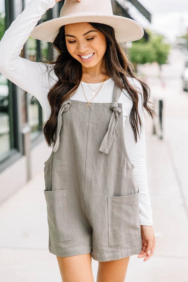 Late for Class Romper Overalls - Styled by Ashley Brooke