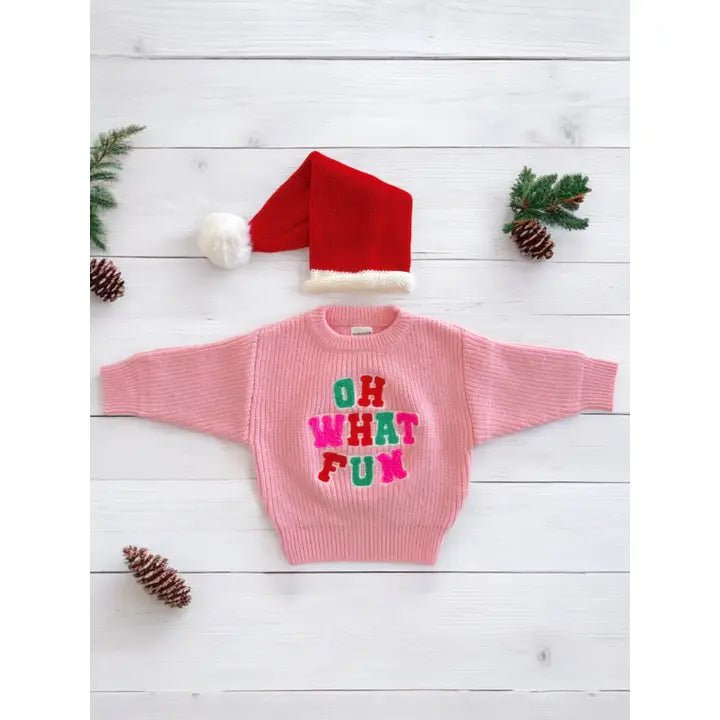 Light Pink Knit Baby Sweater - Styled by Ashley Brooke