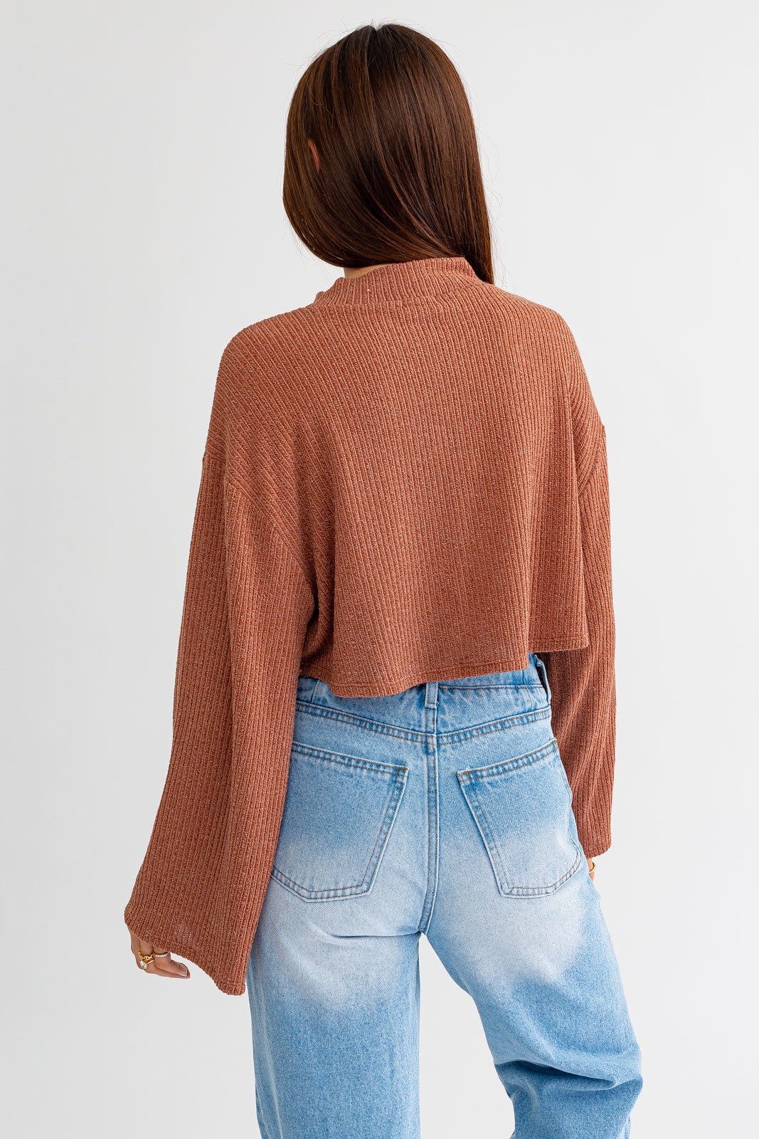 Long Sleeve Mock Neck Top - Styled by Ashley Brooke