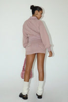 Mauve Mini Skirt and Sweatshirt Set - Styled by Ashley Brooke