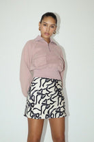 Mauve Mini Skirt and Sweatshirt Set - Styled by Ashley Brooke