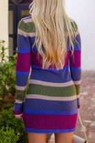 Multicolor Striped Sweater Dress - Styled by Ashley Brooke