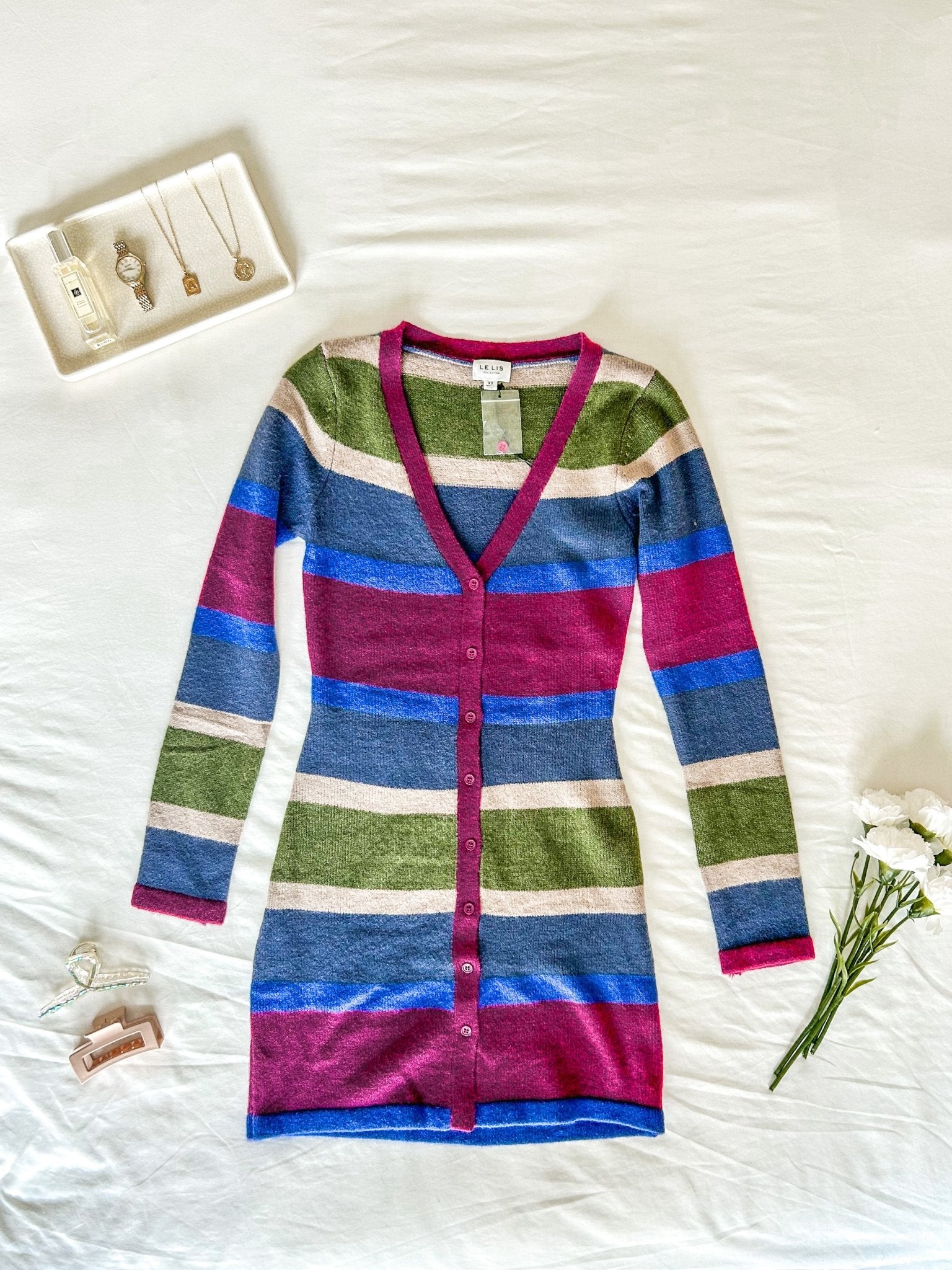 Multicolor Striped Sweater Dress - Styled by Ashley Brooke