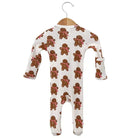 Organic Waffle Basic Zip Footie: Gingerbread Man - Styled by Ashley Brooke