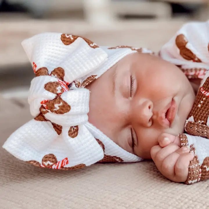 Organic Waffle Knot Bow: Gingerbread Man - Styled by Ashley Brooke