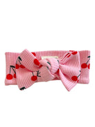 Organic Waffle Knot Bow: Pink Cherries - Styled by Ashley Brooke