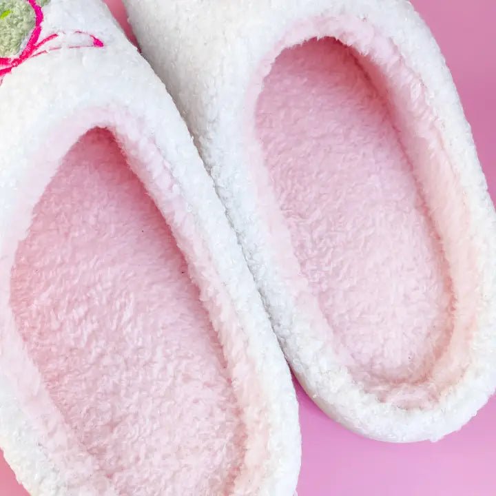 Pink Bow Christmas Tree Slippers - Styled by Ashley Brooke