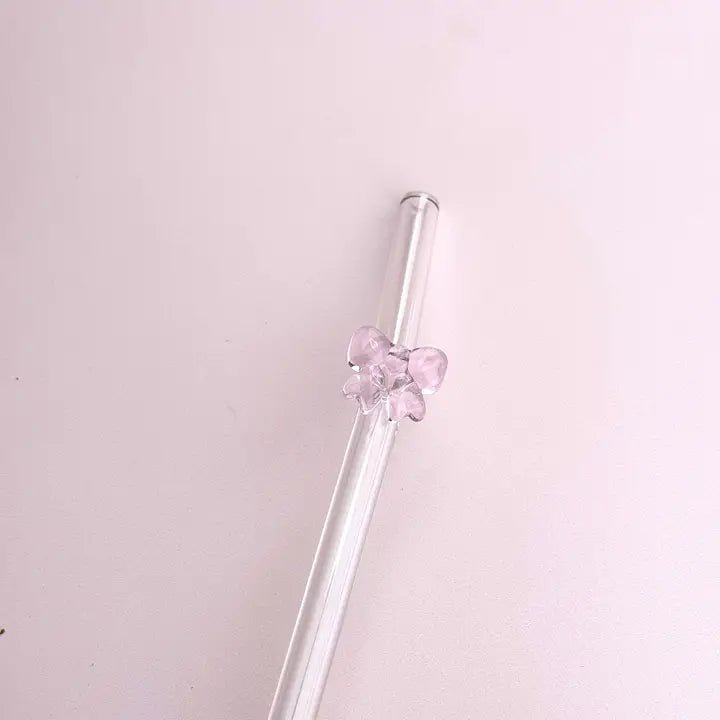 Pink Bow Glass Straw - Styled by Ashley Brooke