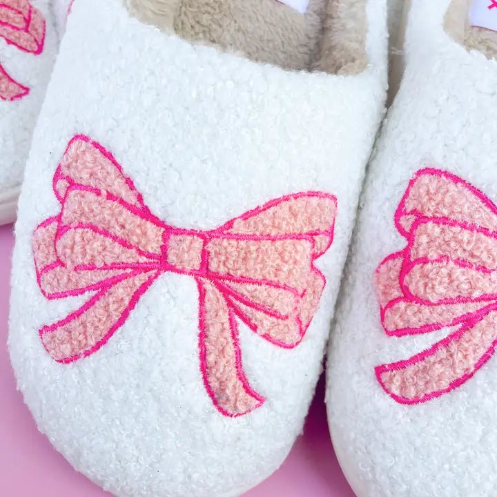 Pink Bow Slippers - Styled by Ashley Brooke