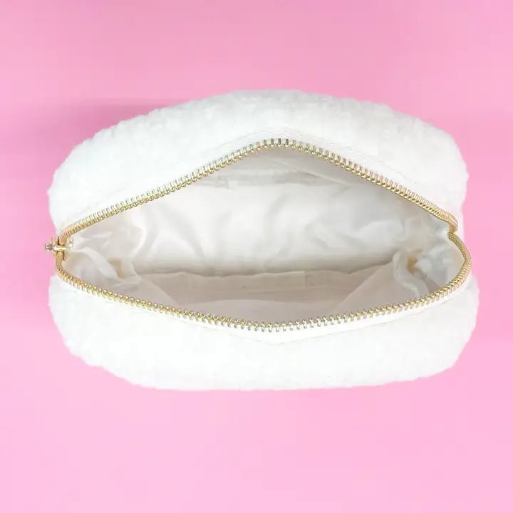 Pink Bow Teddy Cosmetic Zipper Bag - Styled by Ashley Brooke