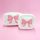 Pink Bow Teddy Cosmetic Zipper Bag - Styled by Ashley Brooke