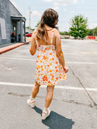 Ruched Strap Floral Print Mini Dress - Styled by Ashley Brooke