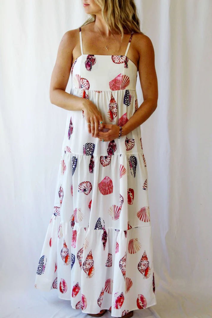 Sea Shell Print Maxi Dress - Styled by Ashley Brooke