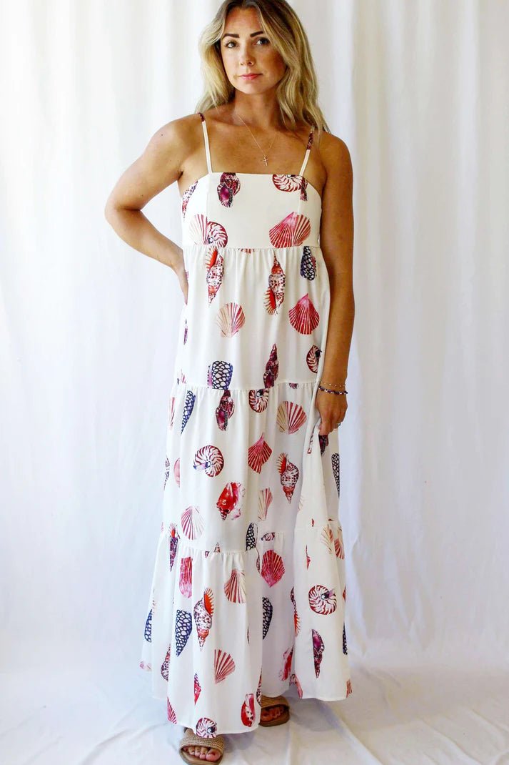 Sea Shell Print Maxi Dress - Styled by Ashley Brooke