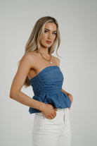 Strapless Denim Top - Styled by Ashley Brooke