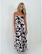 Strapless Floral Print Maxi Dress - Styled by Ashley Brooke