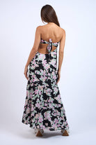 Strapless Floral Print Maxi Dress - Styled by Ashley Brooke