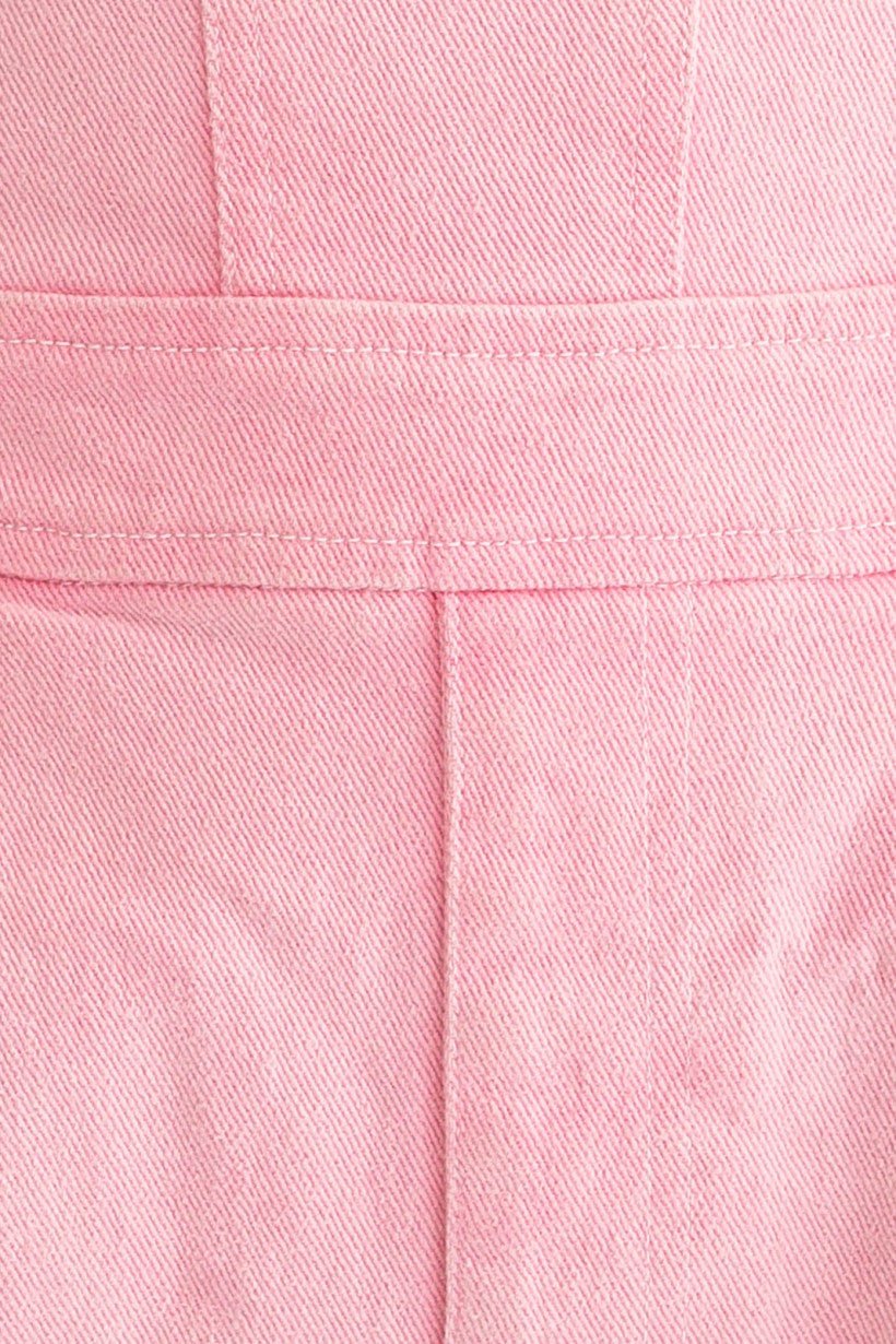 Strapless Pink Denim Romper - Styled by Ashley Brooke