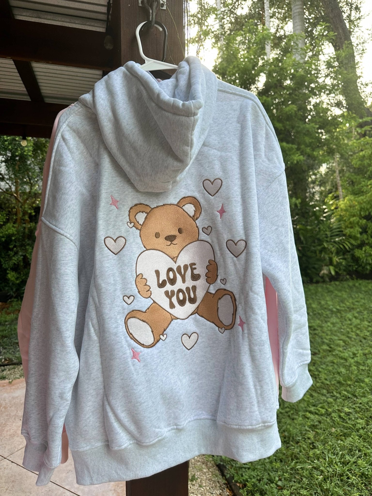 Teddy Bear Embroidered Hoodie - Styled by Ashley Brooke