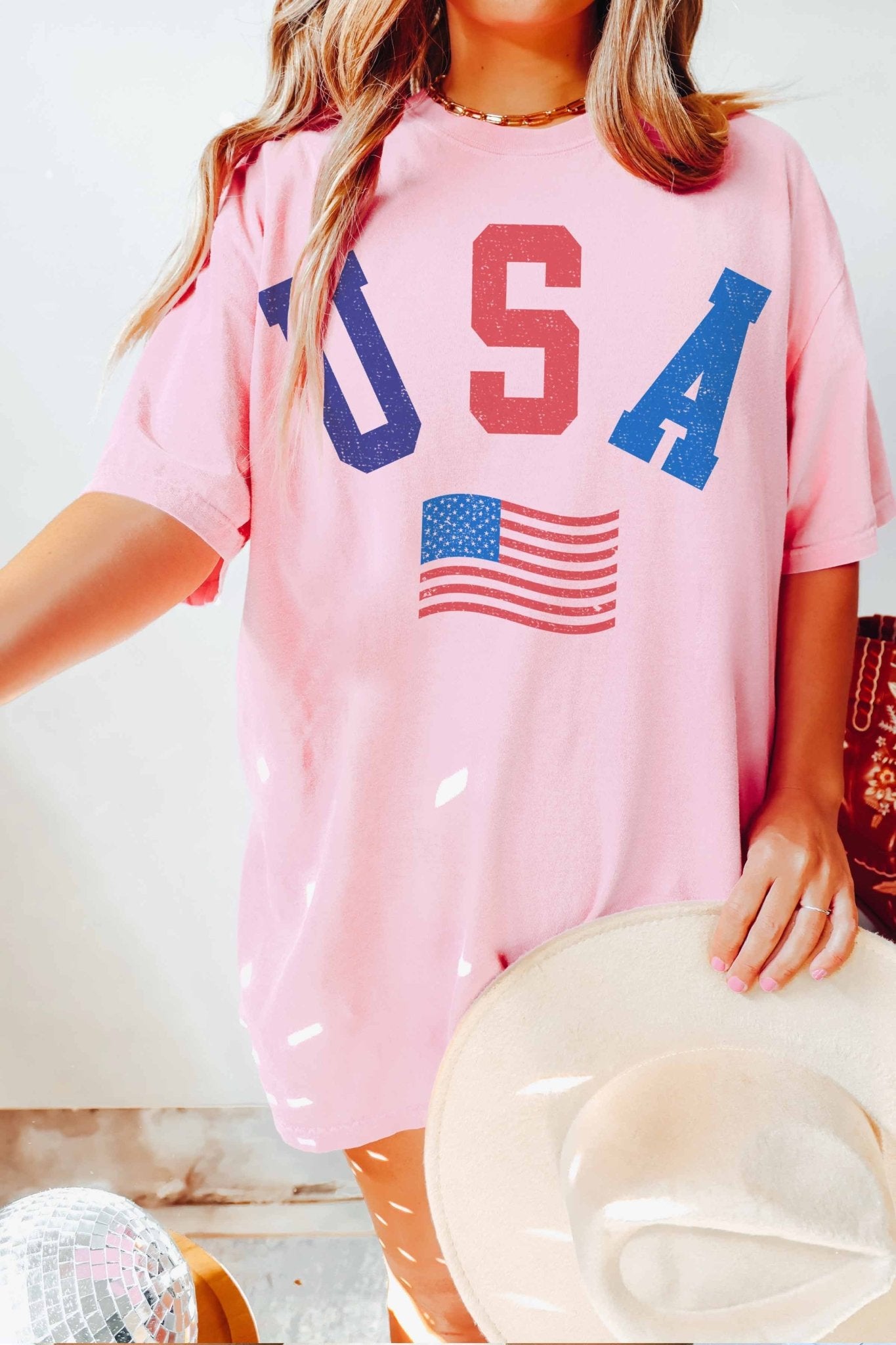 USA Flag Graphic Tee - Styled by Ashley Brooke