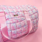 Watercolor Floral Bow Quilted Weekender Duffle Bag - Styled by Ashley Brooke