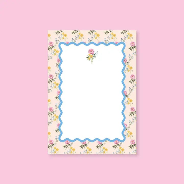 Watercolor Floral Ric Rac Notepad - Styled by Ashley Brooke