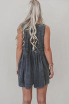 Webster Front - Tie Denim Romper (Dark Grey) - Styled by Ashley Brooke