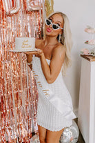 White Textured Strapless Mini Dress - Styled by Ashley Brooke